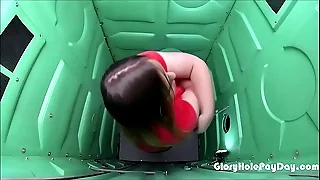 BBW swallows cum after workout more parking lot