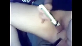 Horny Missy using fucking device